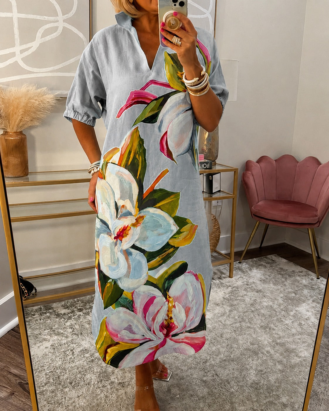Myla - Locker sitzendes Kleid mit Blumenmuster