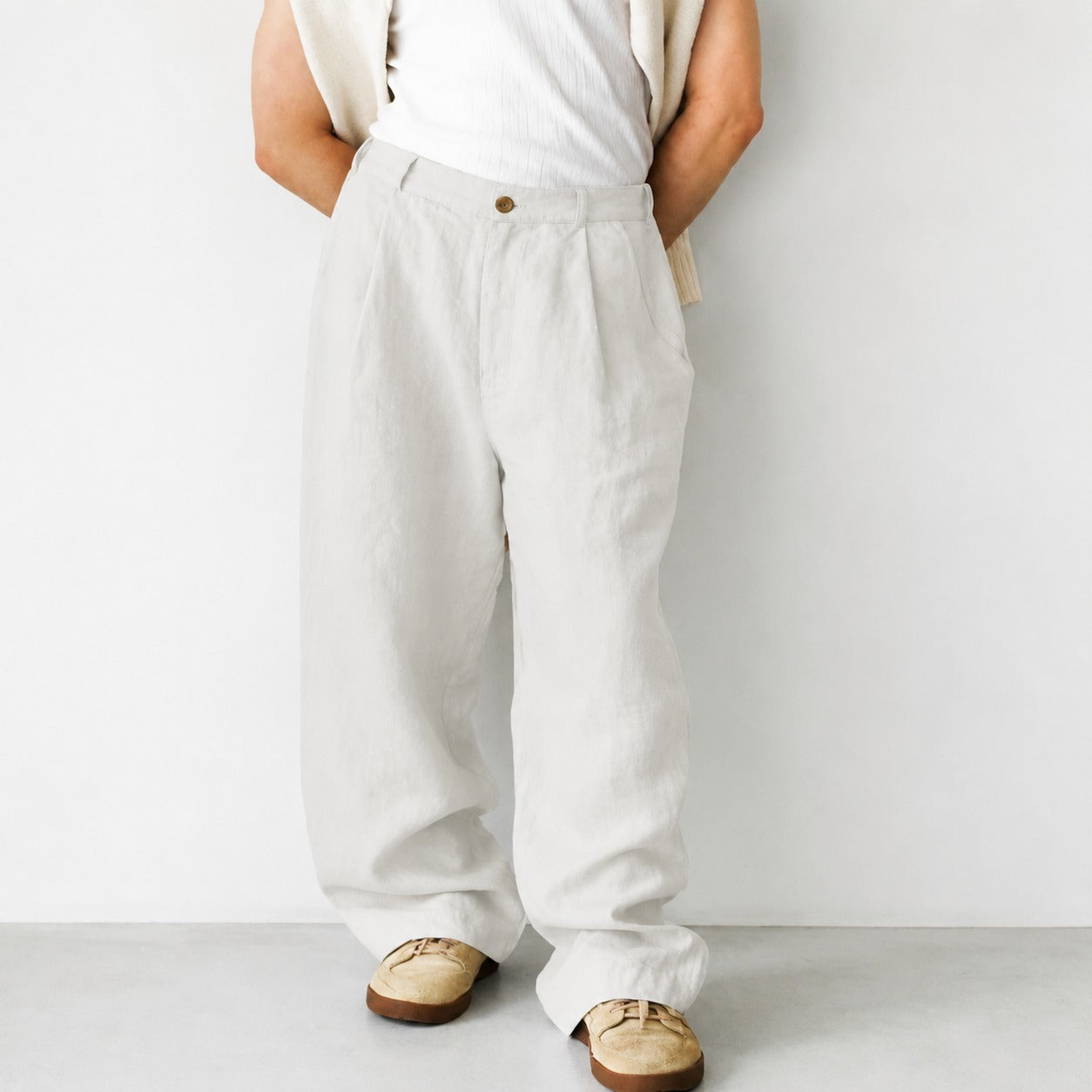 Hashim - Bequeme, weit geschnittene Bundfaltenhose