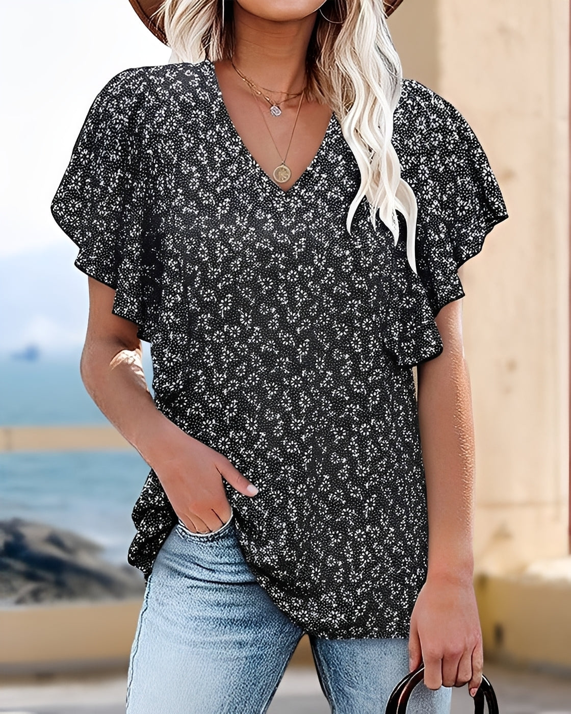 Vendee - Elegante Bluse mit Falten