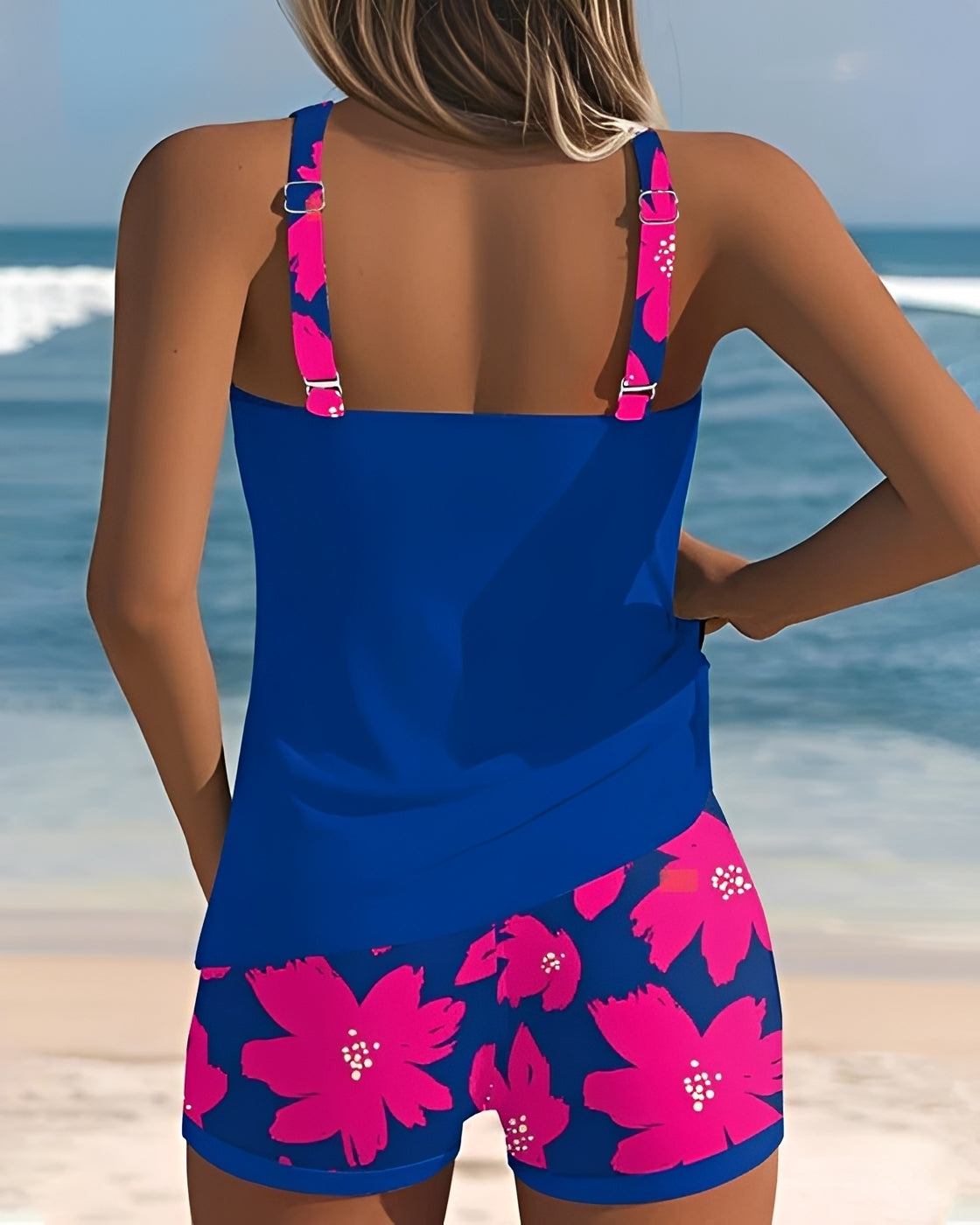 Mila - Tankini mit Blumenmuster und Rundhals
