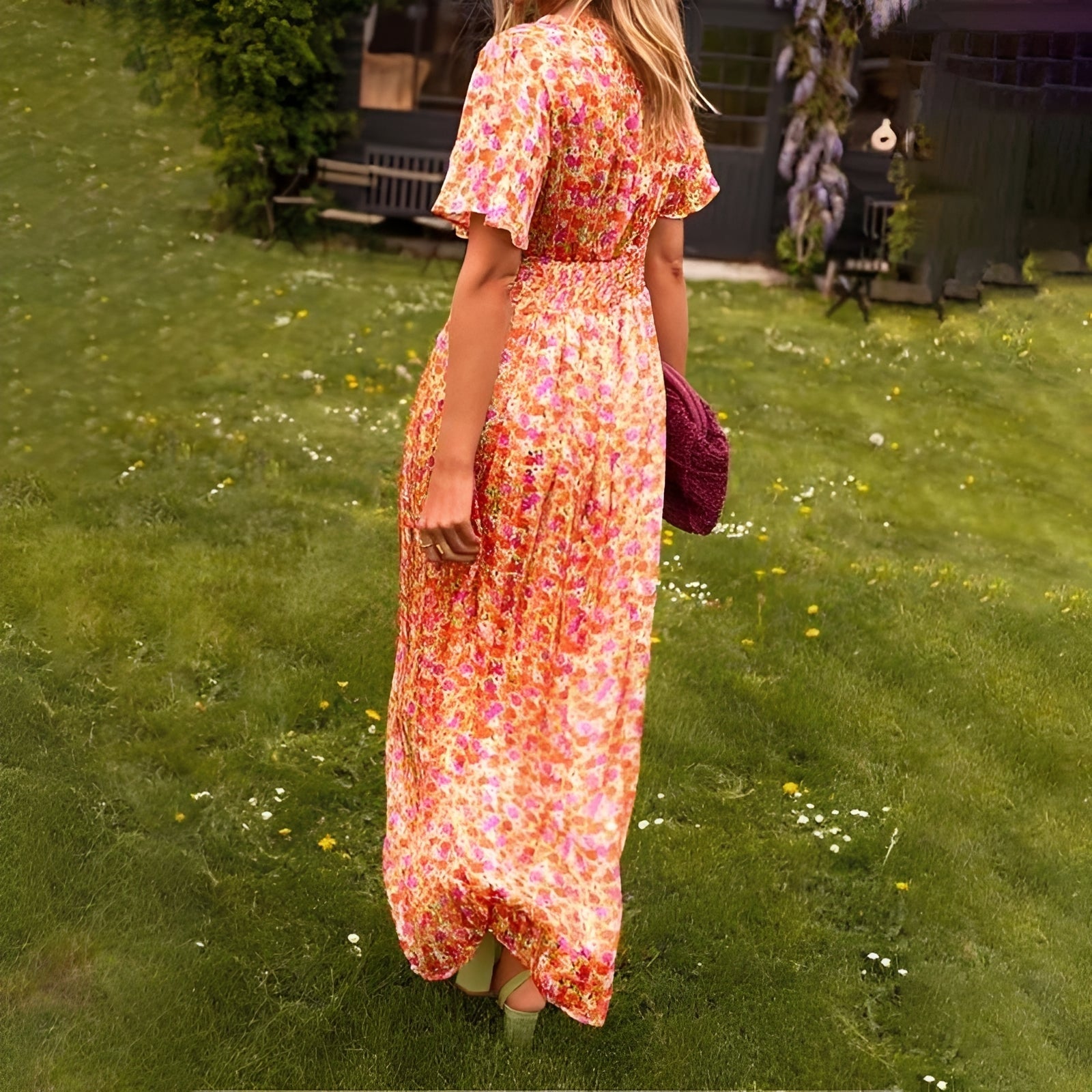 Ophelia - Schickes Kleid mit V-Ausschnitt