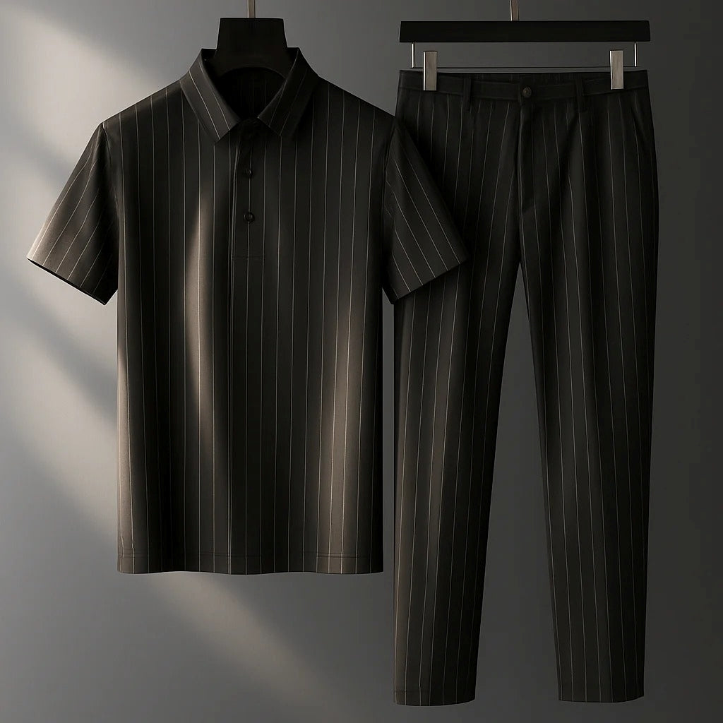 Donny - Lässiges gestreiftes Polo-Set