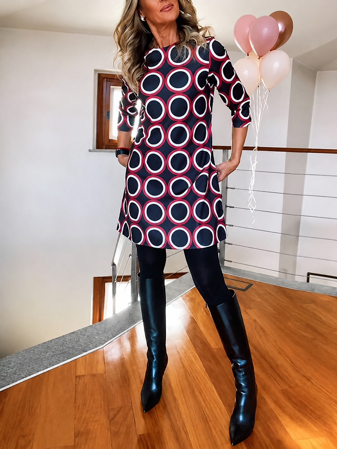 Daniela - Elegantes Kleid mit halblangen Ärmeln