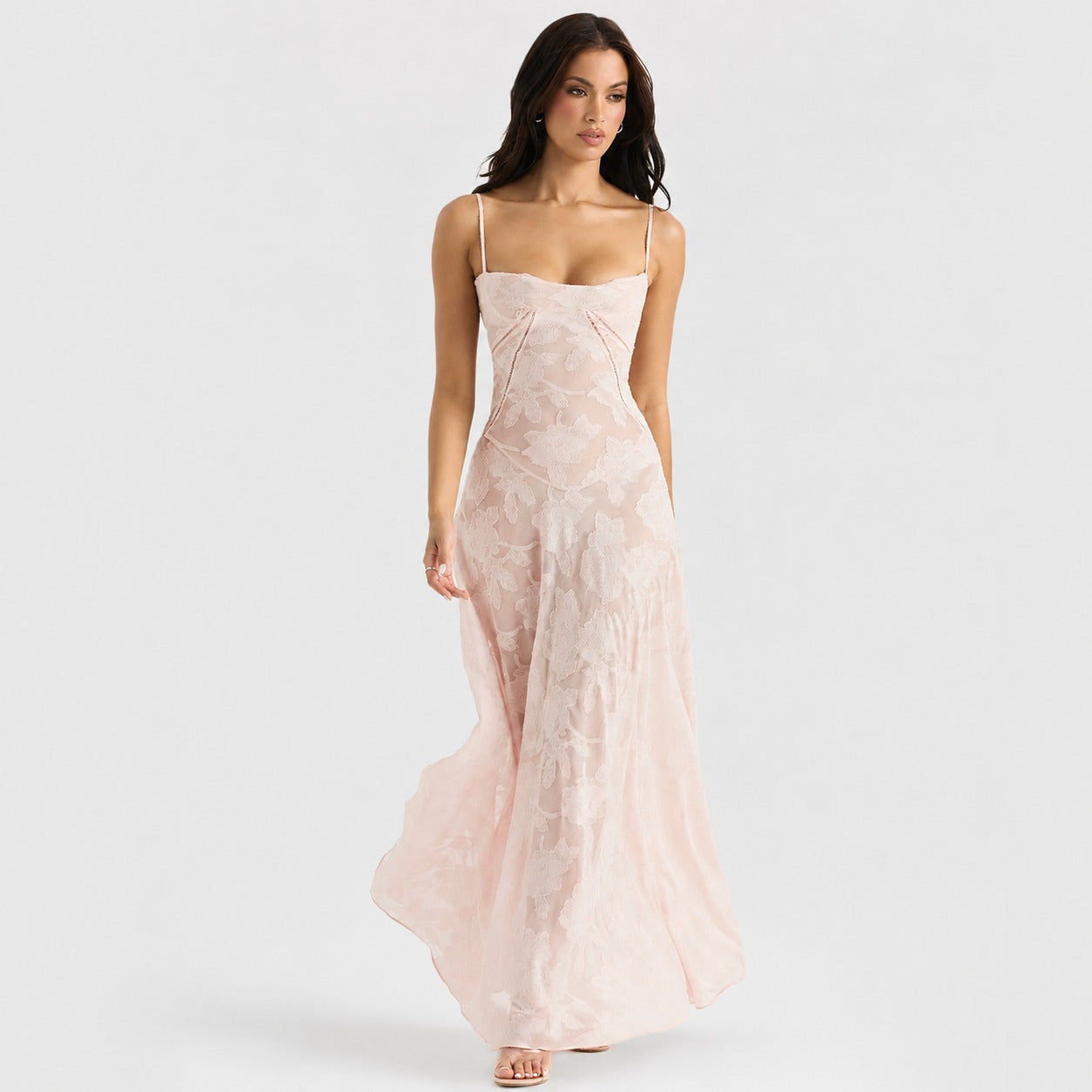 Jazmine - Elegantes, schmales langes Kleid