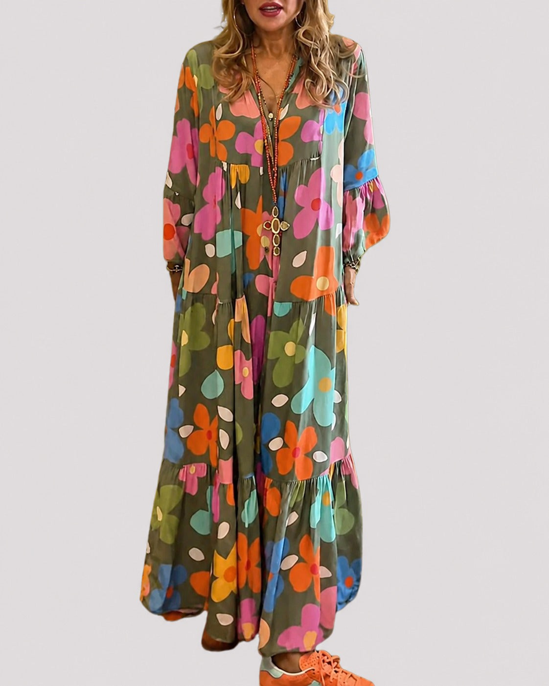 Alana - Bequemes, farbenfrohes Kleid mit lockerem Schnitt