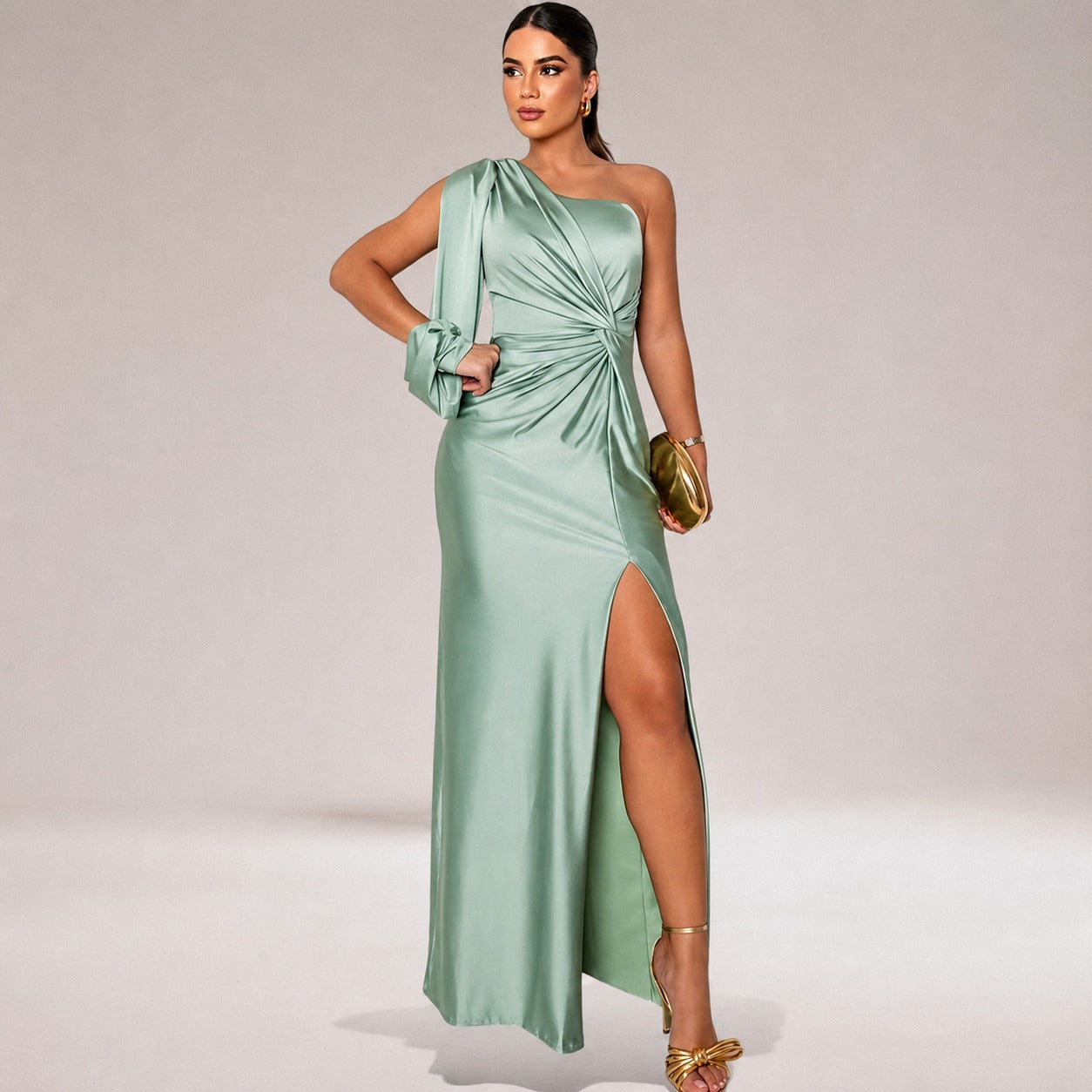 Marianne - Modisches Kleid mit asymmetrischem Schulter-Stil