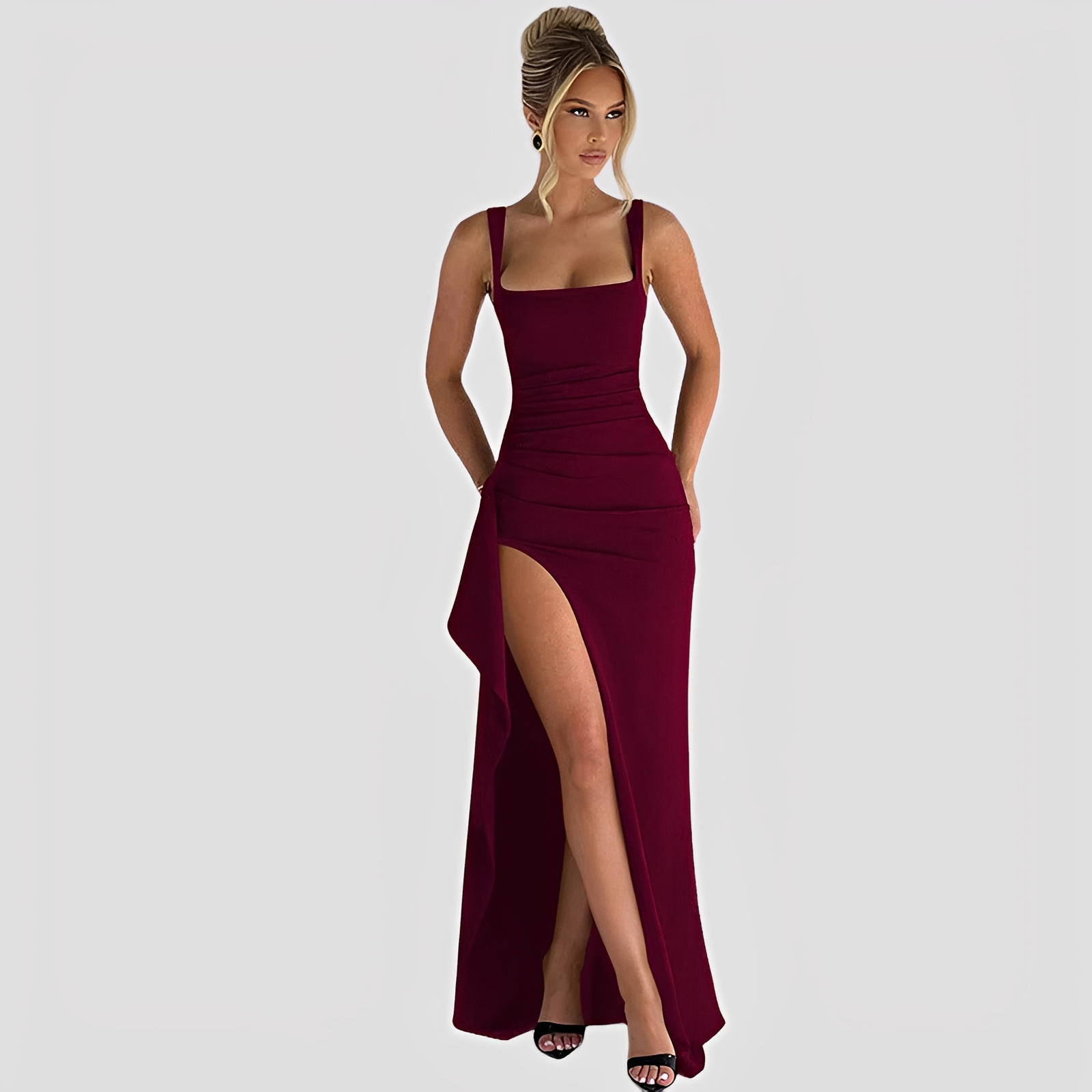 Kelly - Elegantes Maxikleid mit hohem Schlitz
