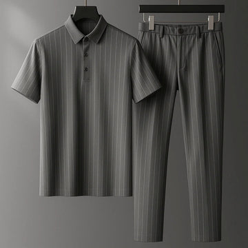 Donny - Lässiges gestreiftes Polo-Set