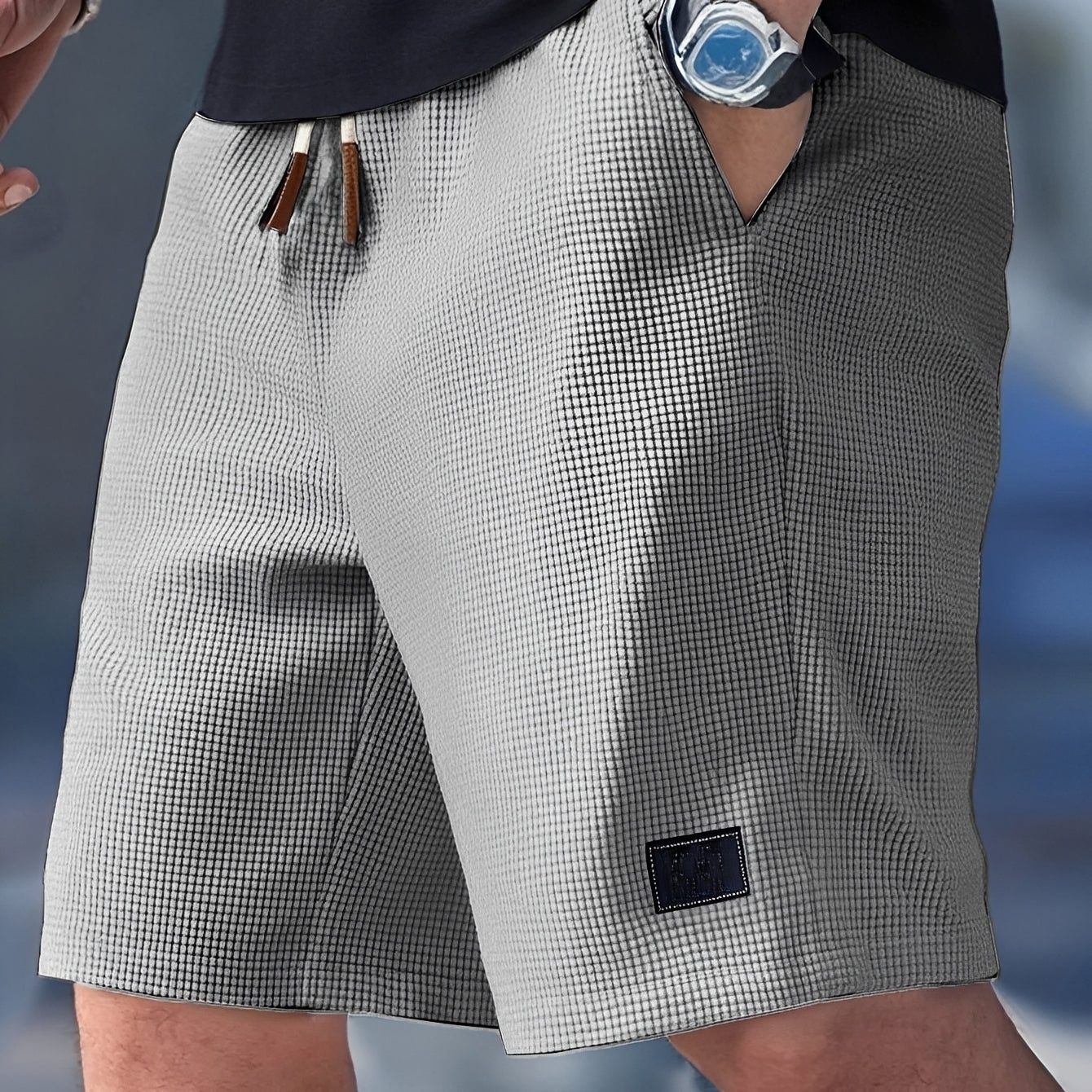 Justin - Leichte Waffel-Shorts