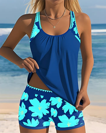 Mila - Tankini mit Blumenmuster und Rundhals