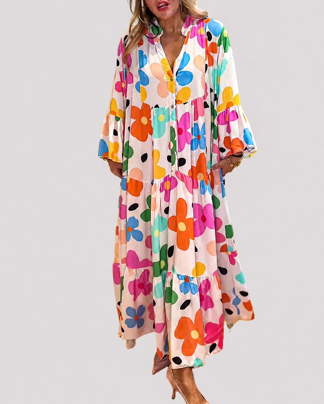 Alana - Bequemes, farbenfrohes Kleid mit lockerem Schnitt