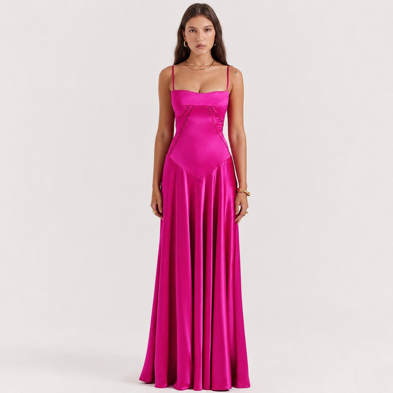 Jazmine - Elegantes, schmales langes Kleid