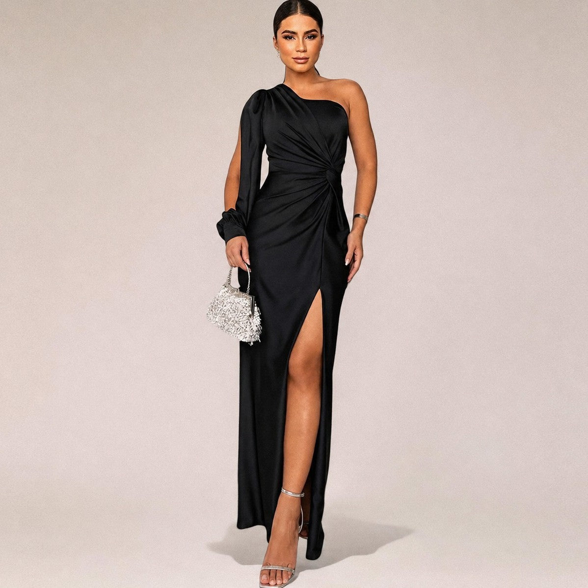 Marianne - Modisches Kleid mit asymmetrischem Schulter-Stil