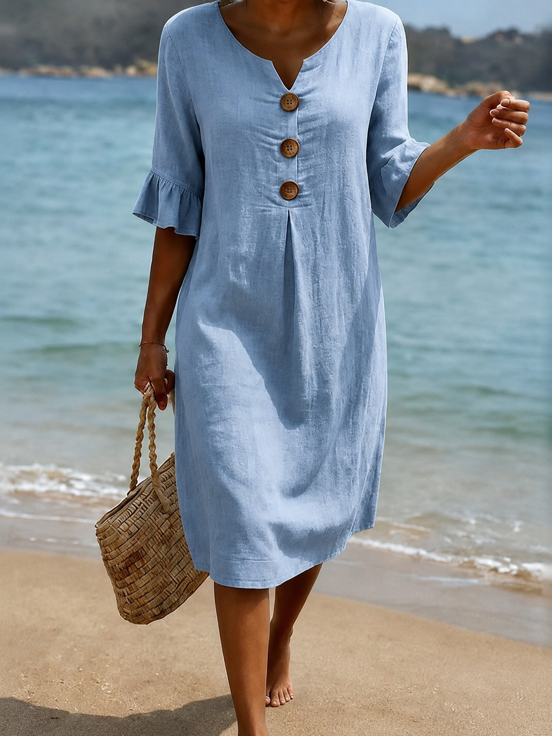 Deborah - Edles Kleid mit Volantärmeln