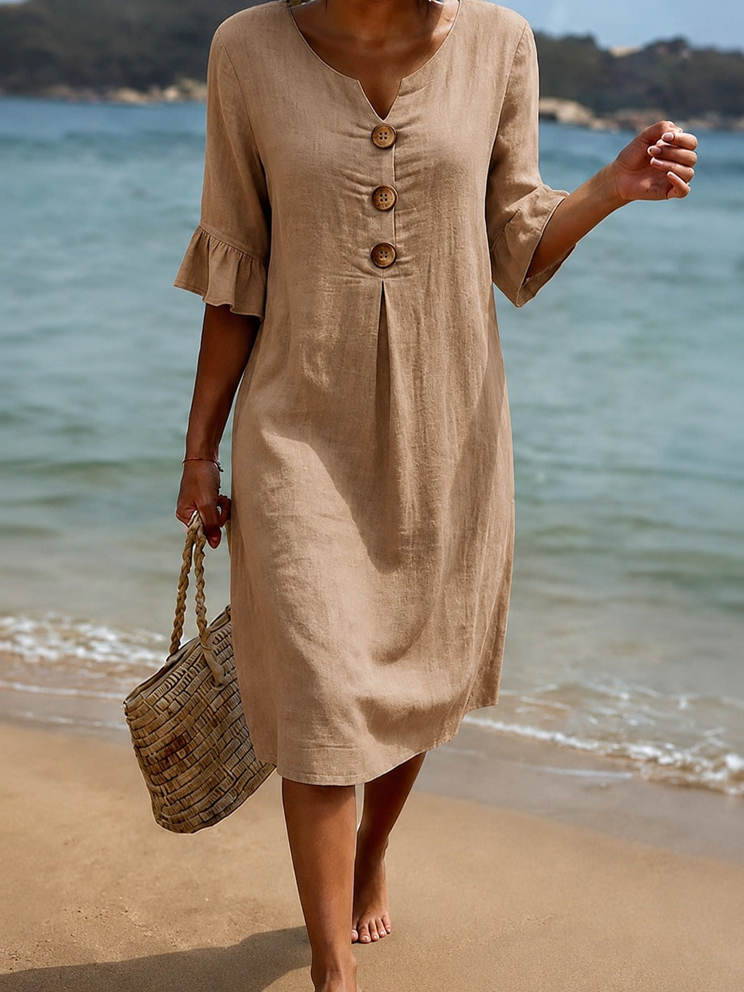 Deborah - Edles Kleid mit Volantärmeln