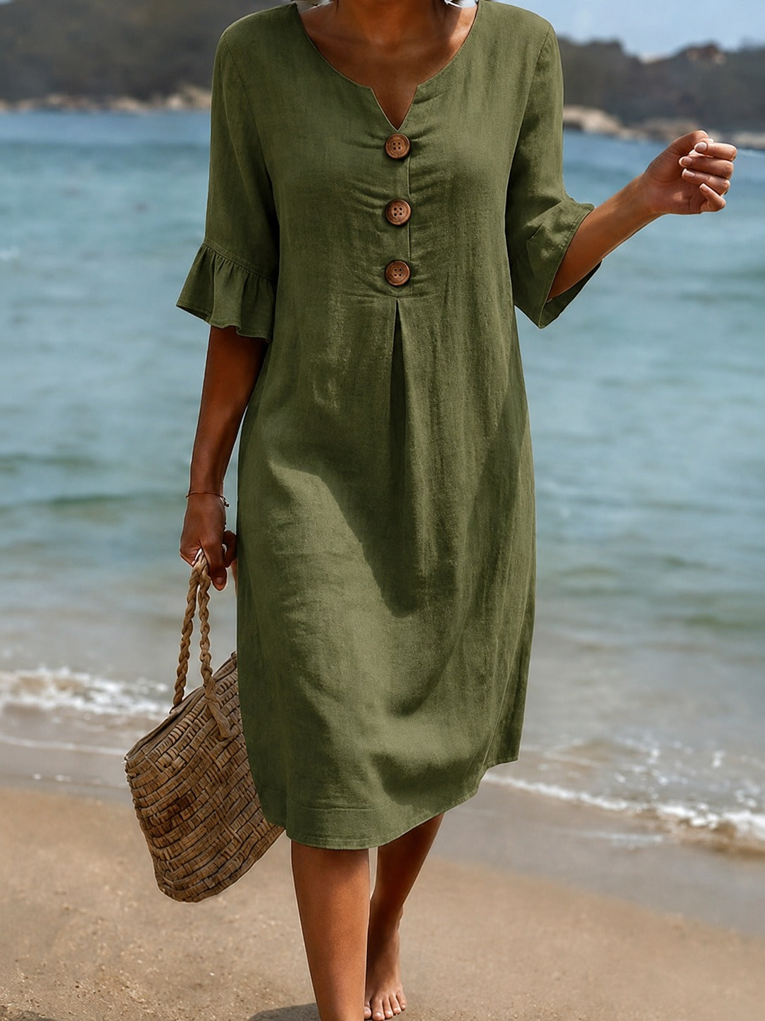 Deborah - Edles Kleid mit Volantärmeln