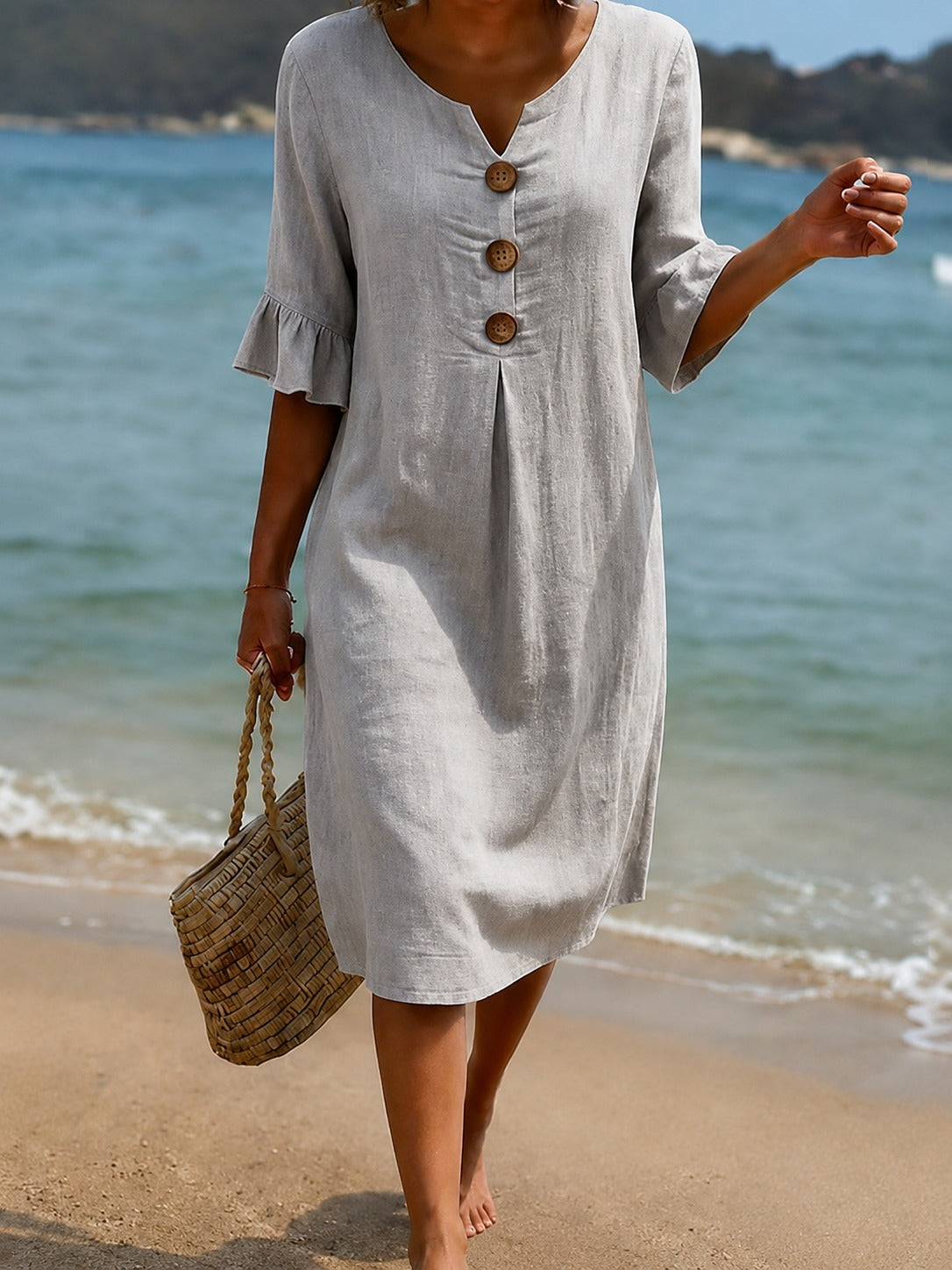 Deborah - Edles Kleid mit Volantärmeln