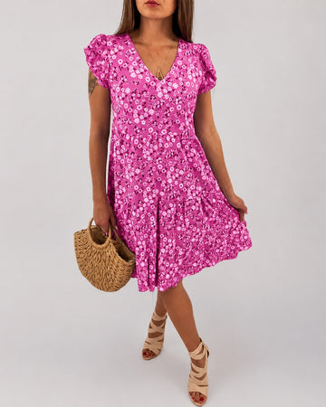 Gwen - Bequemes Midikleid mit Blumenmotiv
