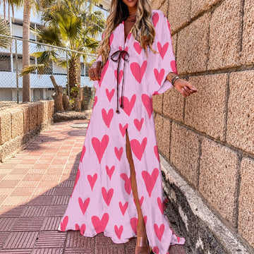Janice - Elegantes, buntes Maxikleid
