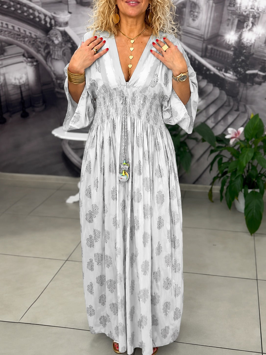 Leonie - Elegantes, leger geschnittenes Maxikleid