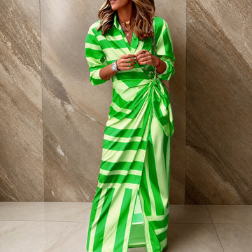 Aliza - Elegantes Wickelkleid mit Streifen