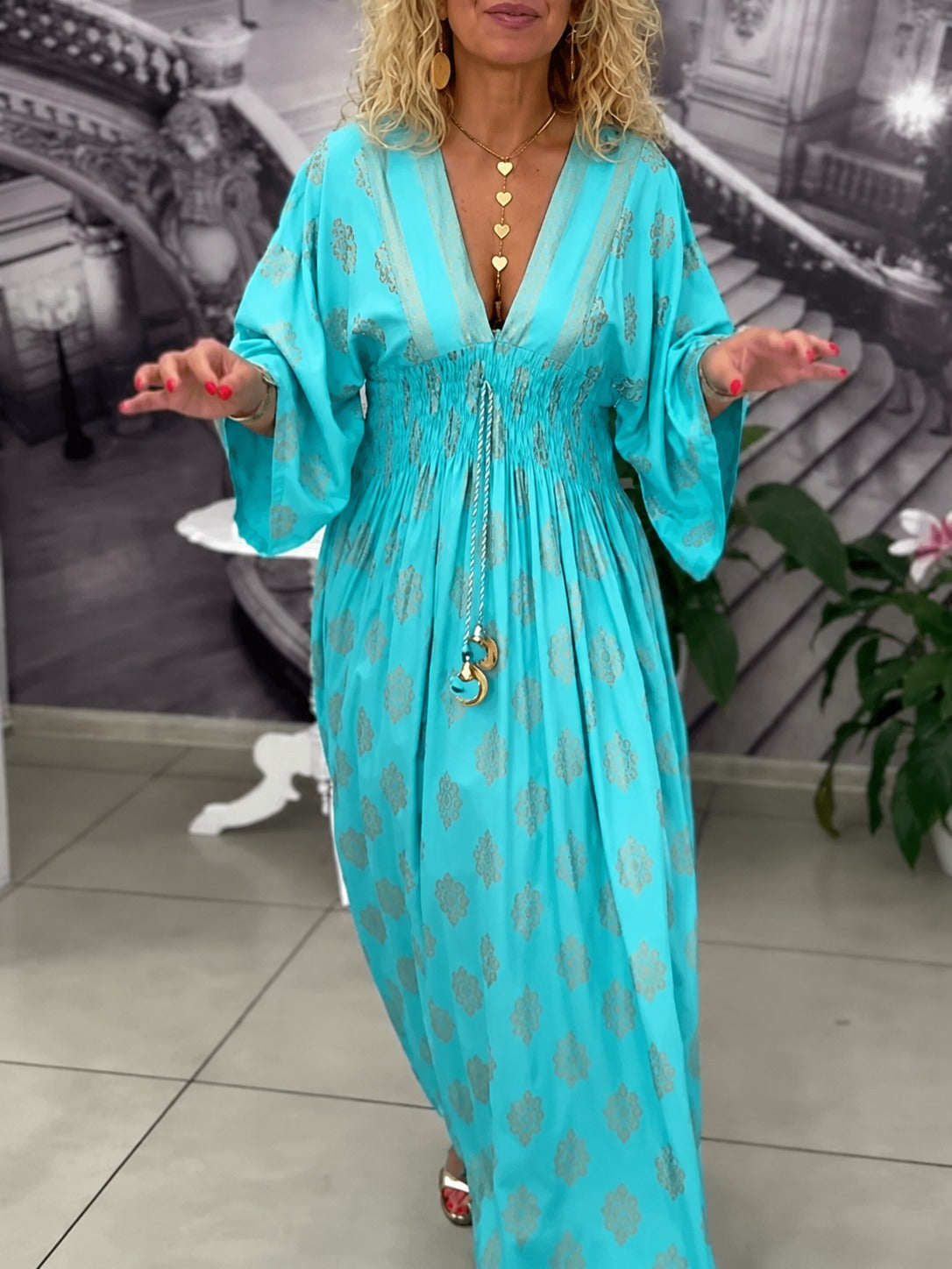 Leonie - Elegantes, leger geschnittenes Maxikleid