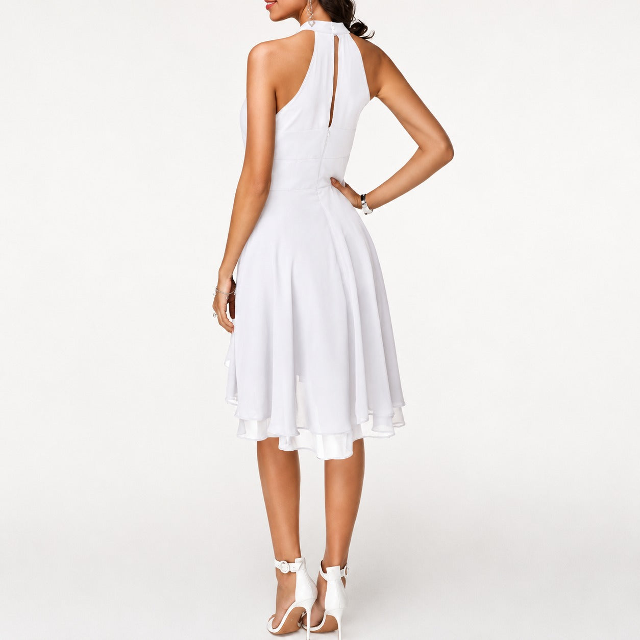 Kristina - Elegantes kurzes Neckholderkleid