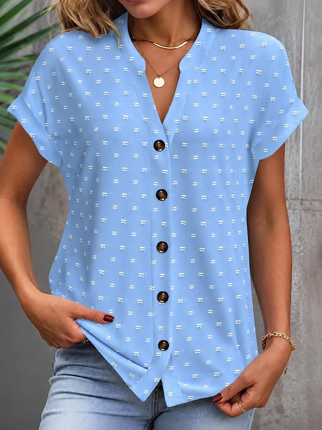 Cardena - Schicke Bluse mit Lässigem Schulterdesign