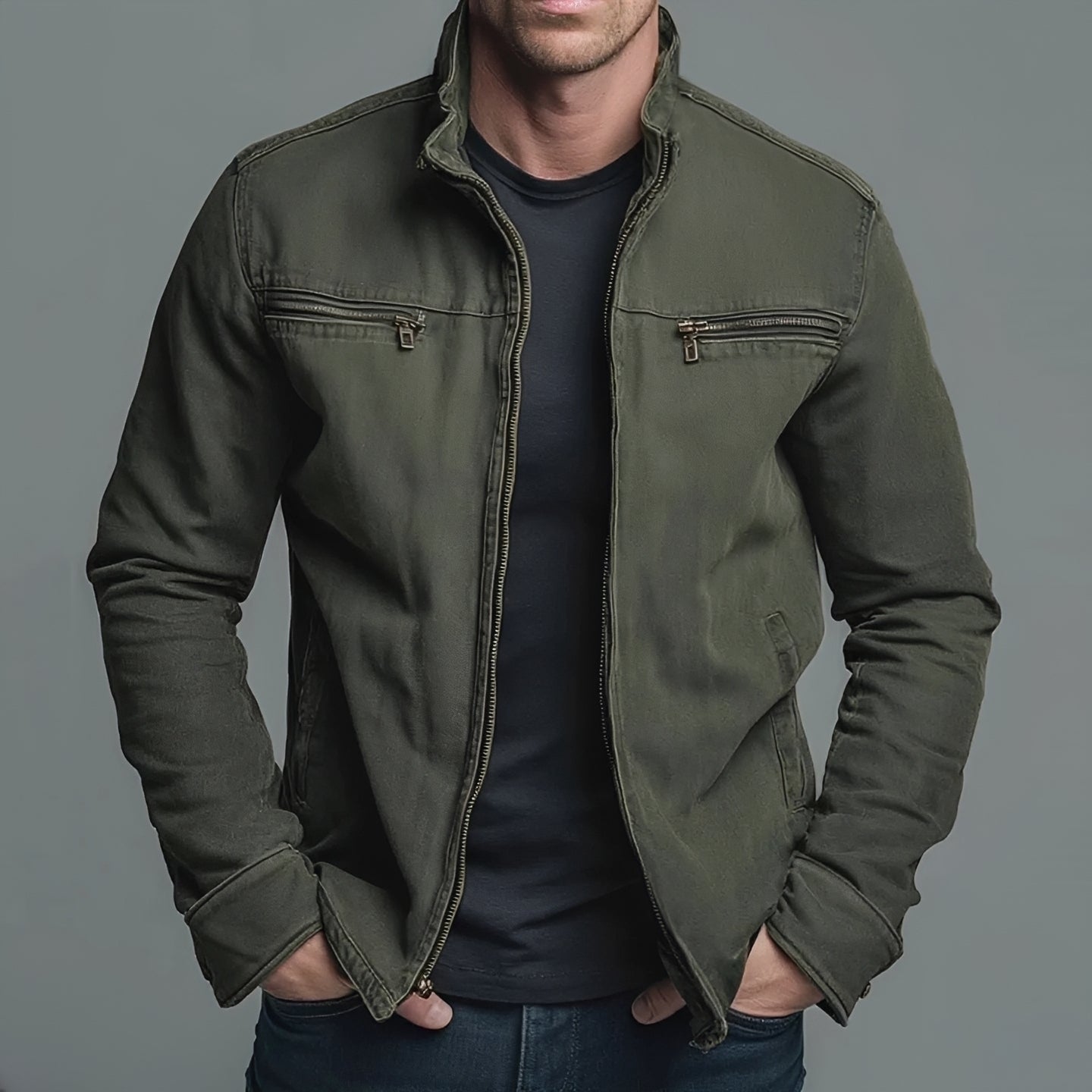 Jaden - Weit geschnittene Jacke mit Zipper