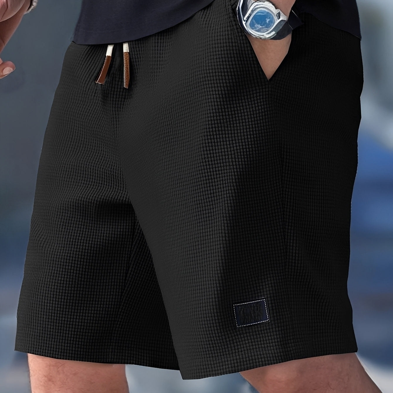 Justin - Leichte Waffel-Shorts