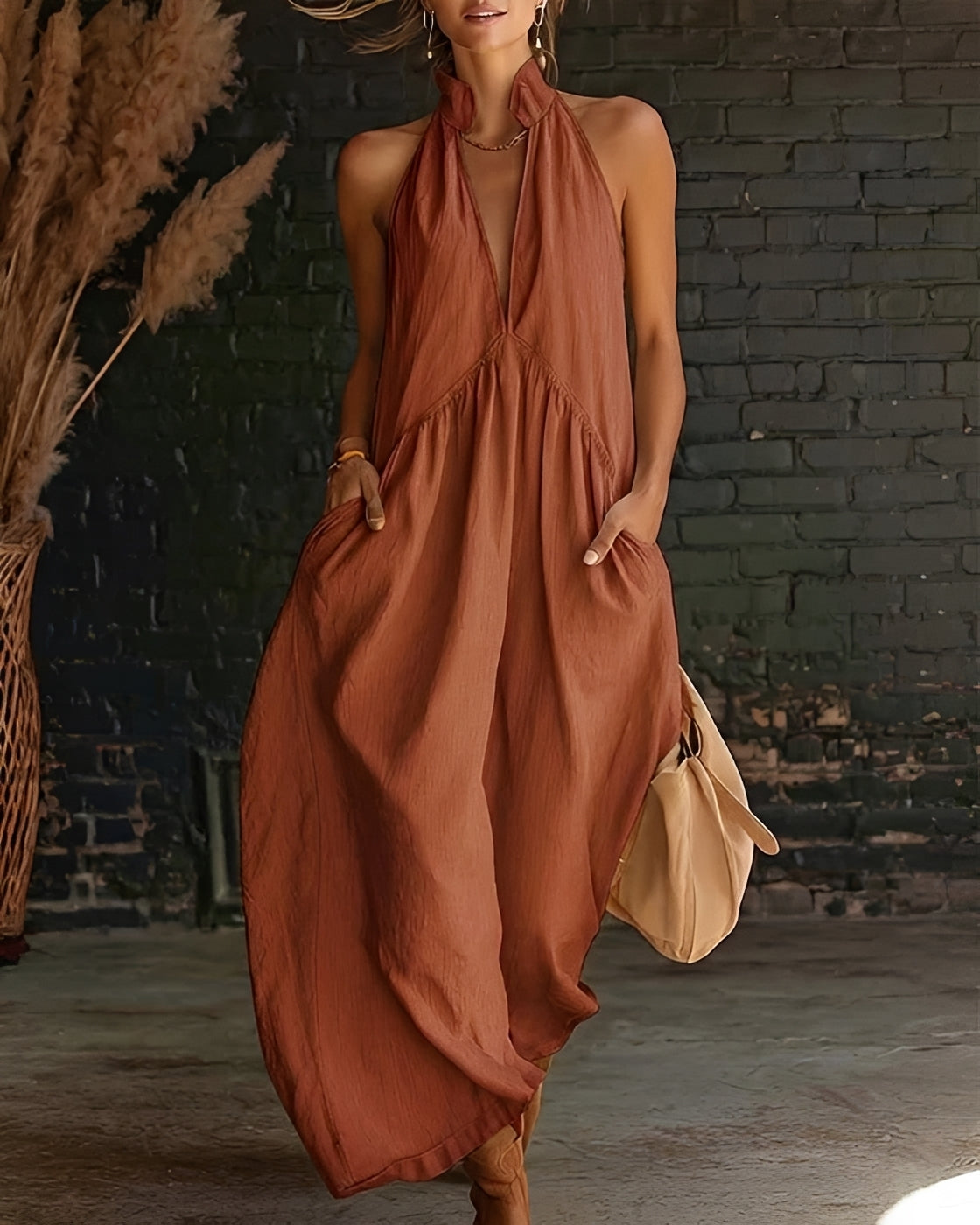 Briony - Stilvolles Maxikleid ohne Ärmel