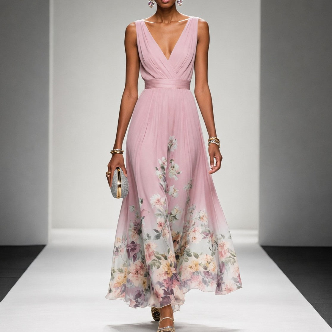 Tanisha - Maxi-Kleid mit Blumendruck
