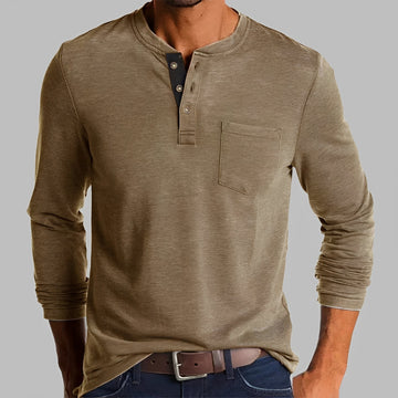 Dalton - Langarm-Henley-Shirt