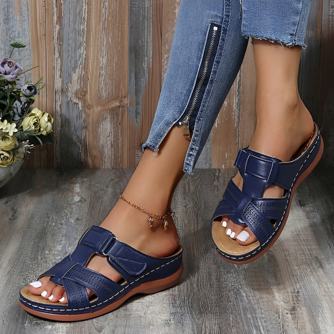 Elouise - Komfortable Sandalen mit einstellbaren Riemen