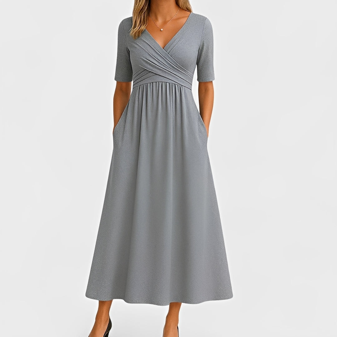 Piper - Kurzärmliges Midikleid