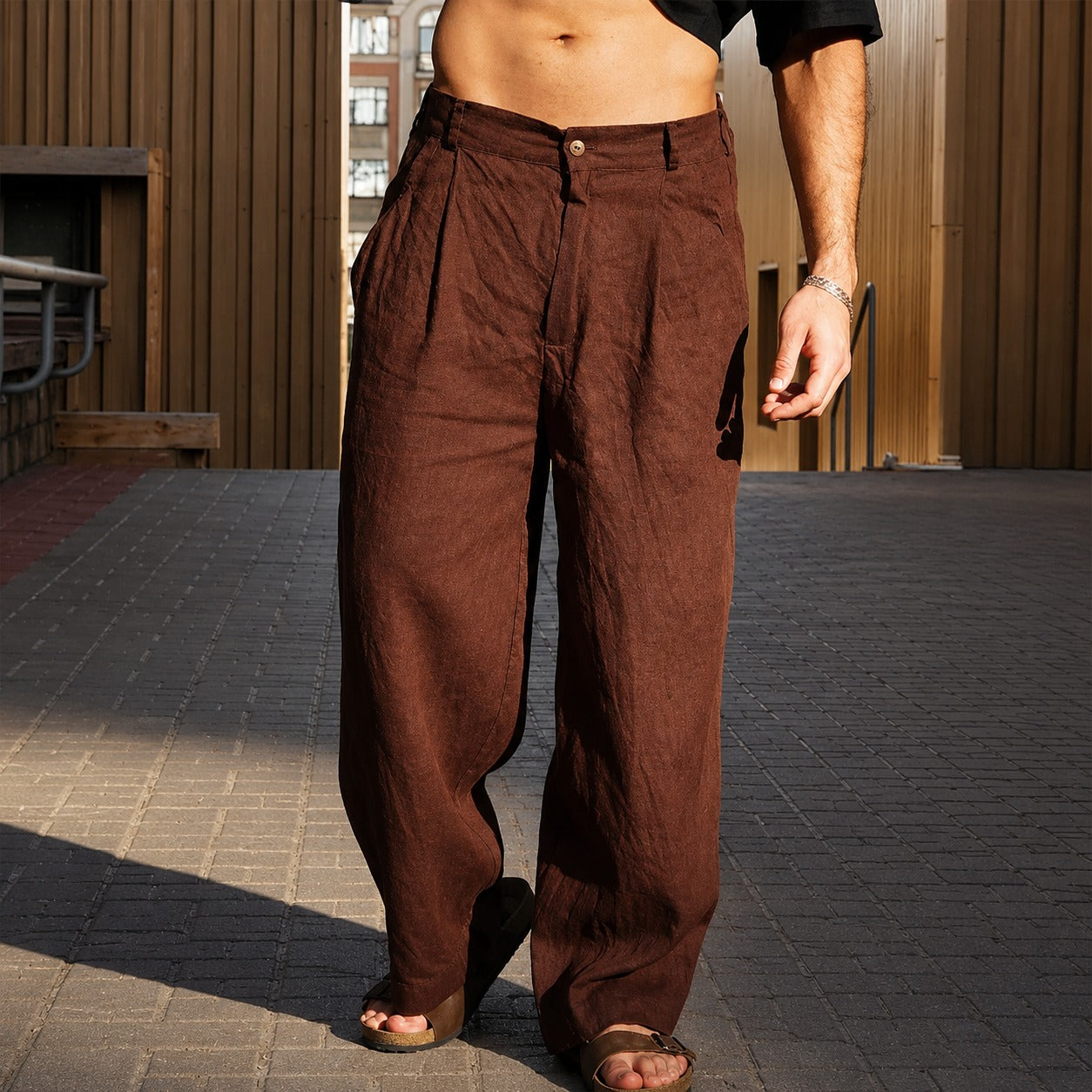 Brandon - Weit geschnittene Hose mit lockerer Passform