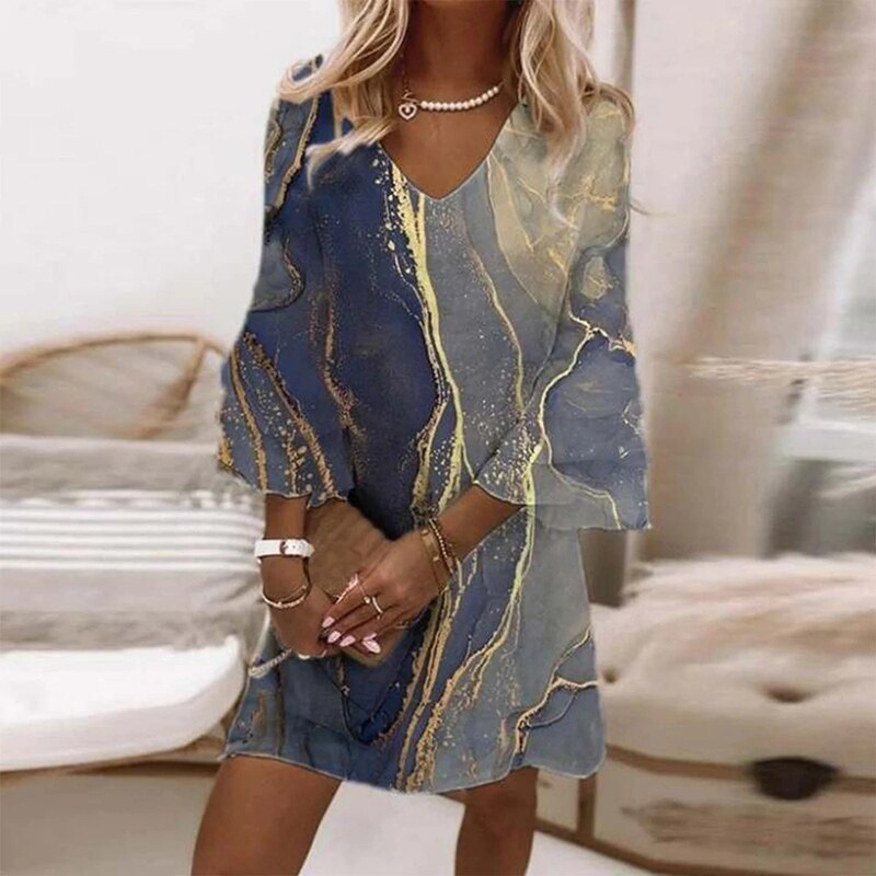 Claudia - Kleid mit stilvollen Mustern