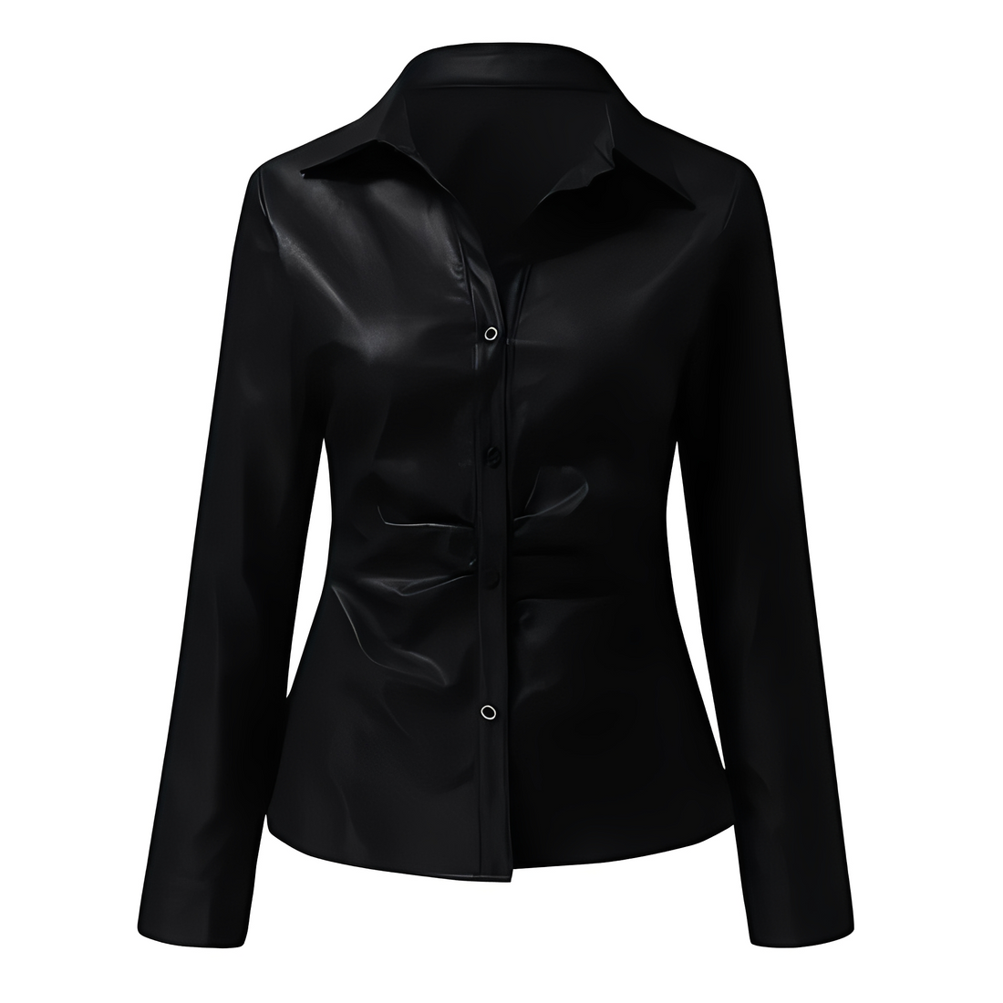 Cyriele - Modische Lederbluse für Damen