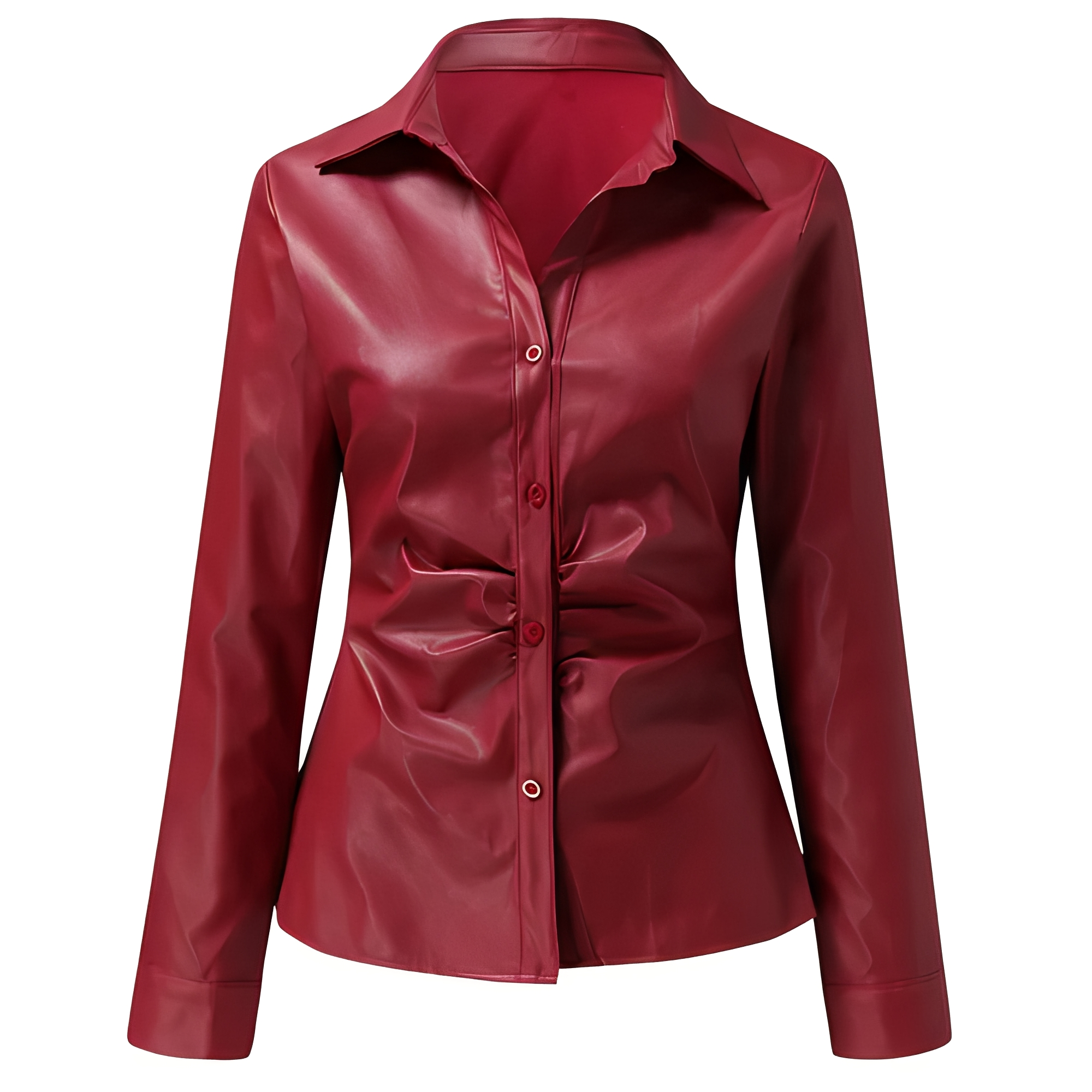 Cyriele - Modische Lederbluse für Damen