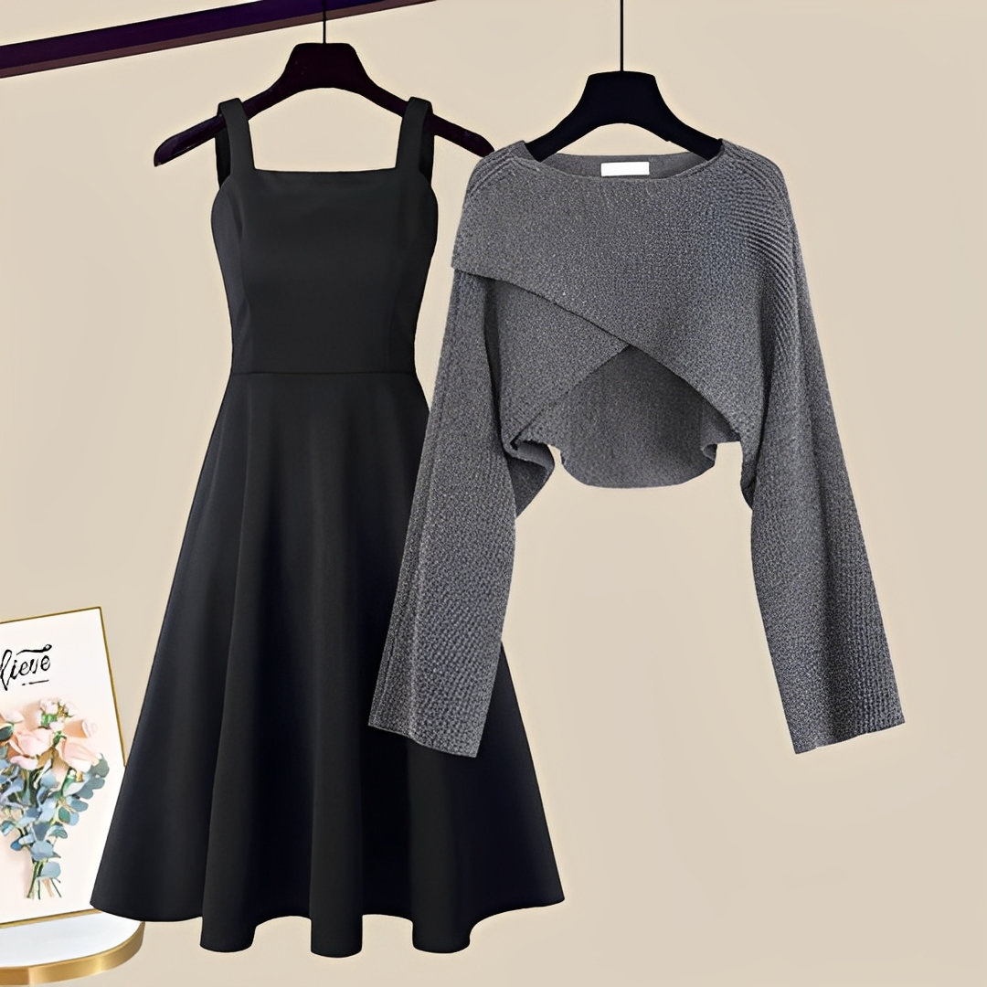 Violaine - Stylisches gestricktes Kleid-Set für Damen