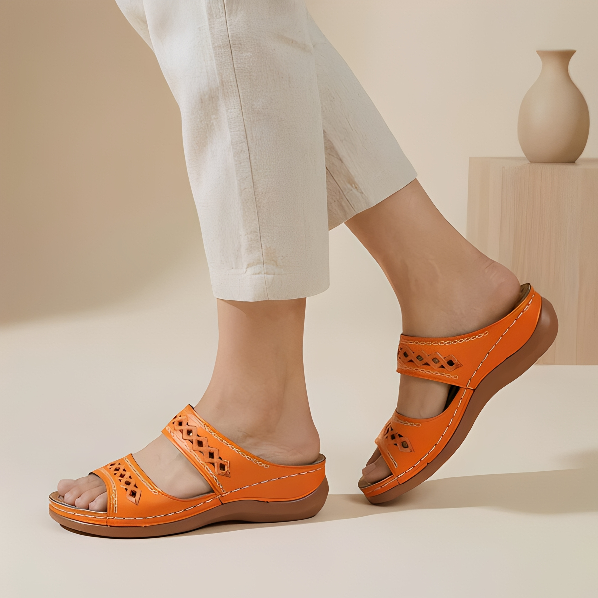 Aryan - Bequeme Sommer-Sandalen mit Riemen für Frauen