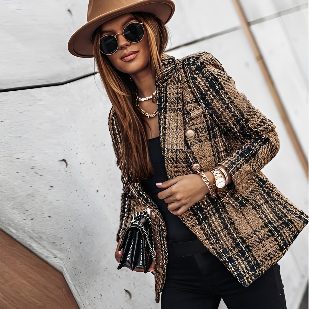 Jannet - Warmer Damenblazer mit langen Ärmeln