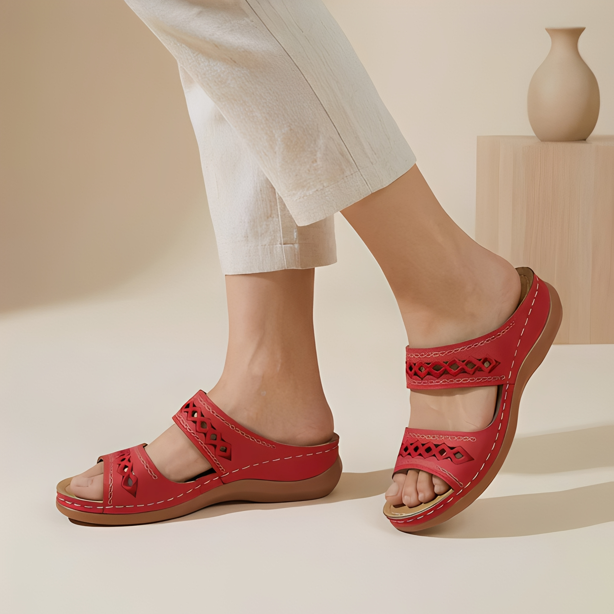 Aryan - Bequeme Sommer-Sandalen mit Riemen für Frauen
