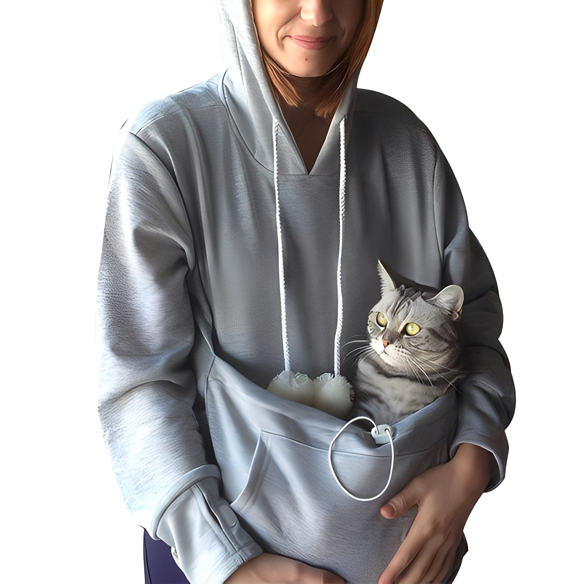Cassandre - Modischer, warmer Pullover mit großer Tasche für Damen