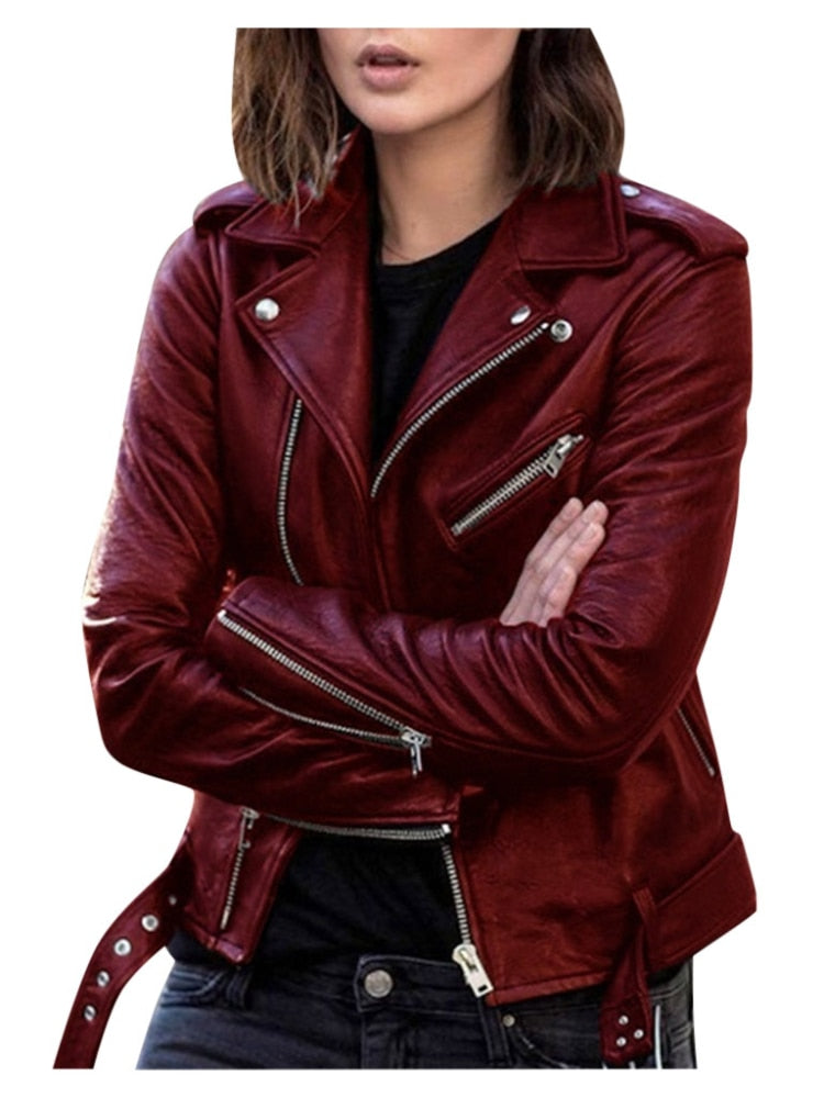 Waleria - Lederjacke, schlankes Design
