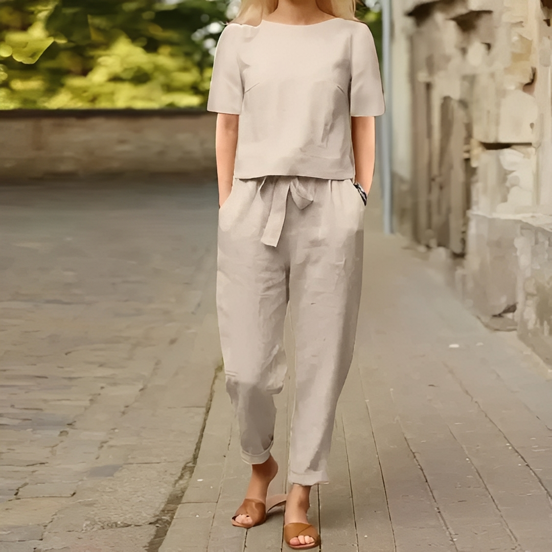 Mélina - Vintage-Damenhemd und weites Damenset