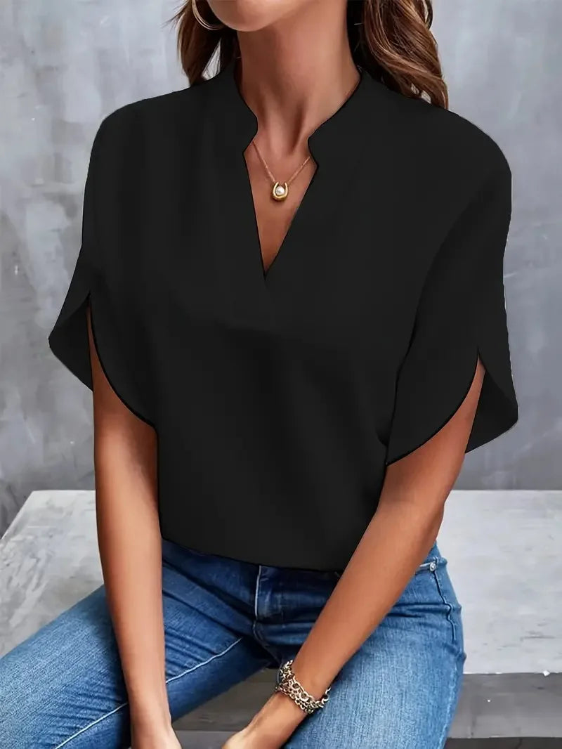 Isalie – Schicke Bluse mit V-Ausschnitt und fließendem Stoff