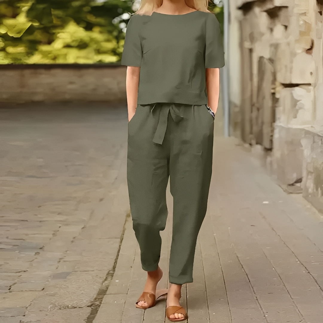 Mélina - Vintage-Damenhemd und weites Damenset