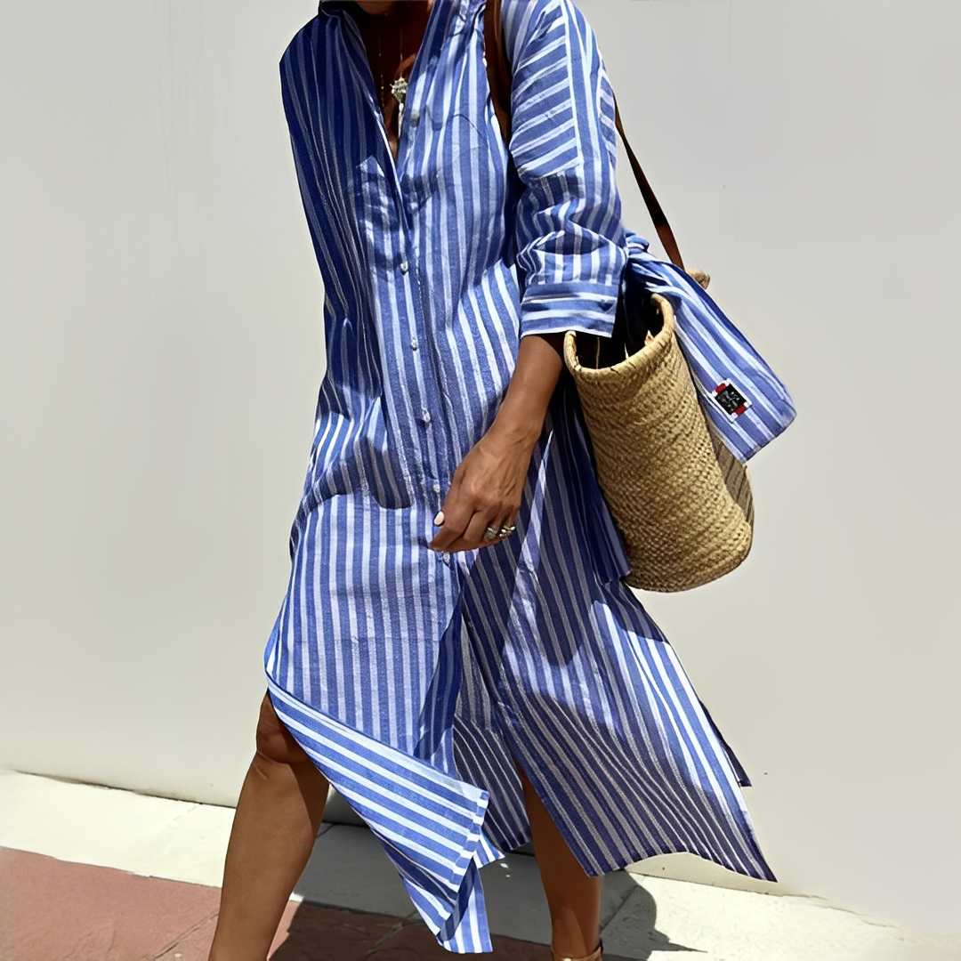 Janene - Schickes Sommerkleid für Damen mit Streifen