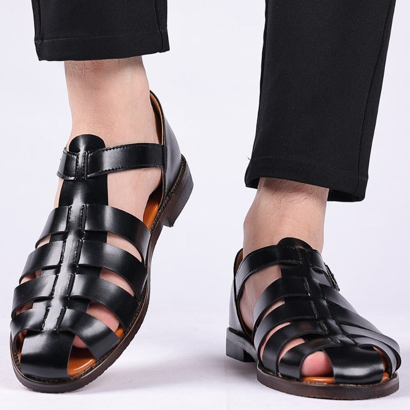 Hedley - Herren Klassische Ledersandalen